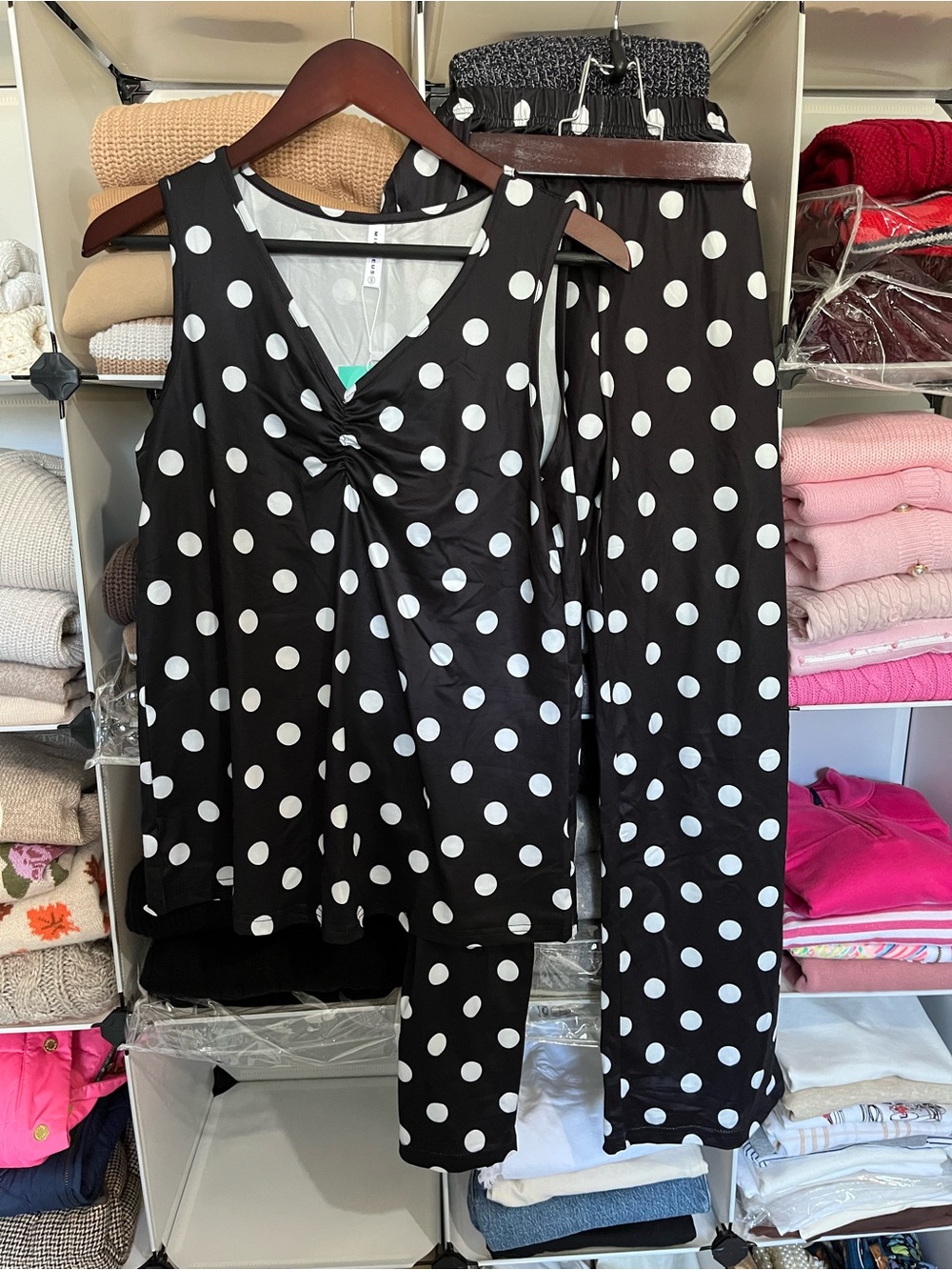 NWT Knit Polka Dot Pajamas